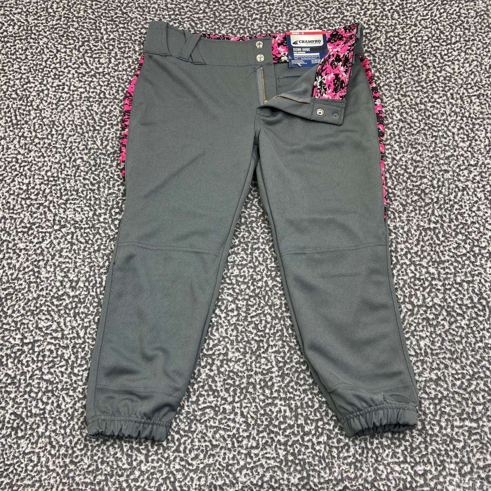 Champro Softball Pants Women Medium Gray Graphite Outdoor 32x21‎ New